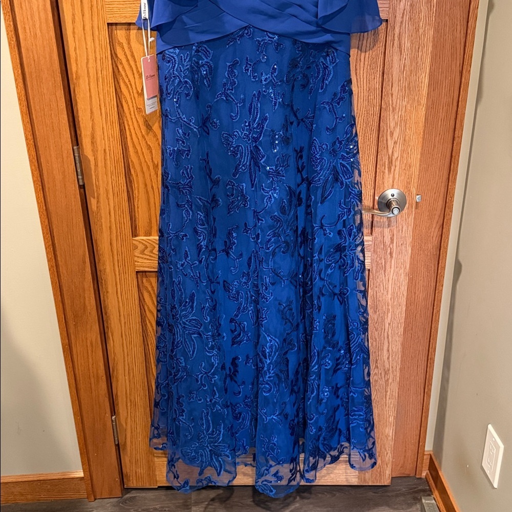 JJ’s House Elegant Royal Blue Evening Gown Size 14 NWT - Picture 2 of 6